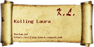 Kolling Laura névjegykártya